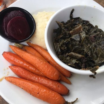 Cafe 4 - Four vegetable combo: beets, whipped potatoes, carrots and collard greens - Comfort Food Near Me - Knoxville, Tennessee