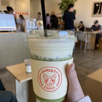 Homeboy Coffee - matcha latte w/ cream - Coffee & Tea Near Me - Artesia, California