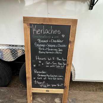 Kerlaches - Menu Jan. 2023 - Food Trucks Near Me - Austin, Texas