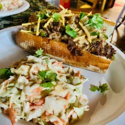 Soul Wired Café - Philly jackfruit sandwich.
