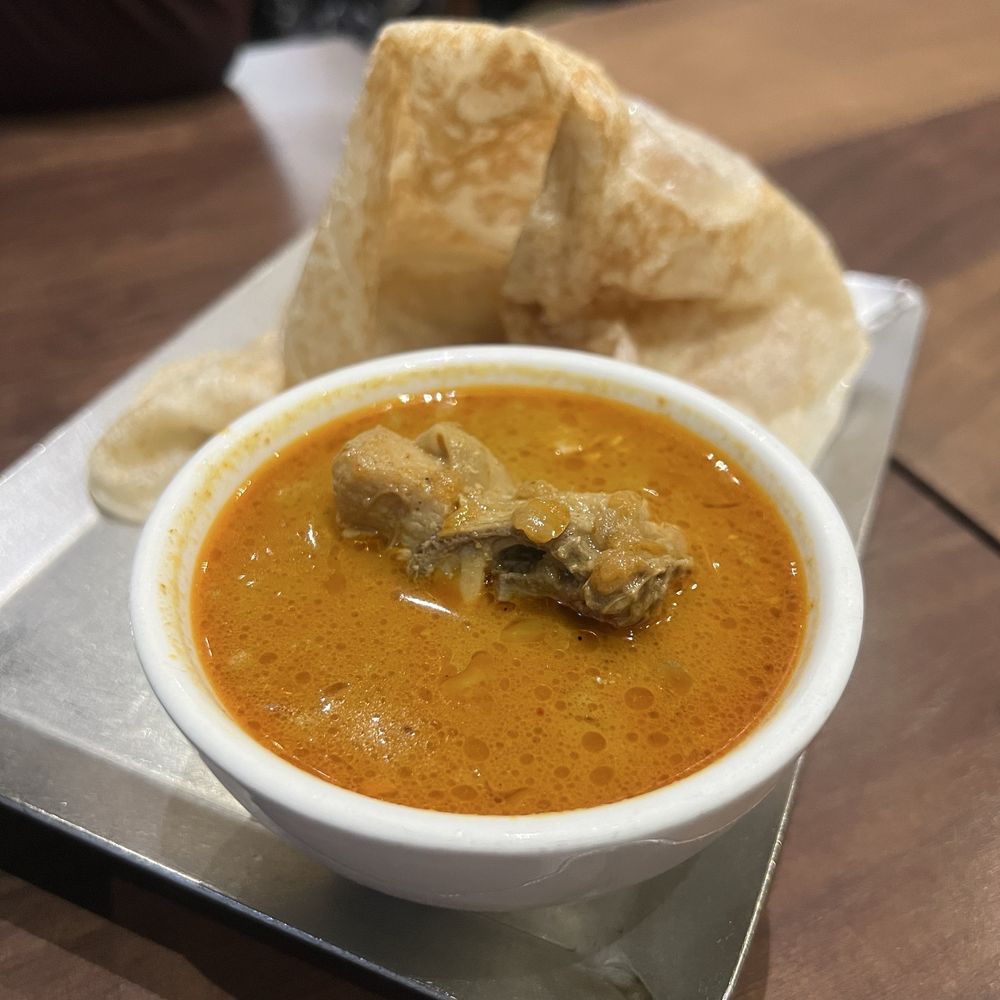 Penang - Roti Canai with Chicken curry - Malaysian Near Me - Philadelphia, Pennsylvania Penang - Roti Canai with Chicken curry - Malaysian Near Me - Philadelphia, Pennsylvania