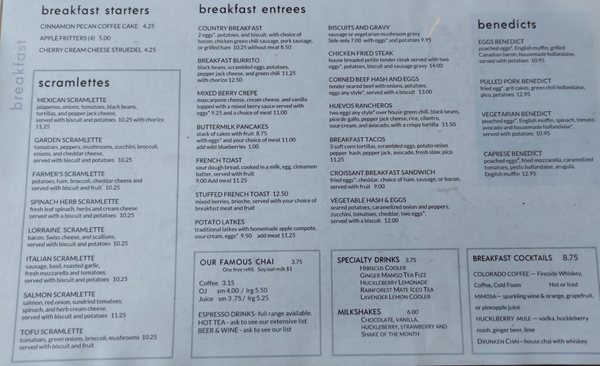 Menu photo 3 The Huckleberry Louisville, CO