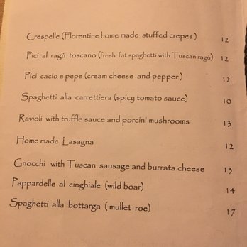 Pensavo Peggio - Menu 4 - Italian Near Me - Florence, FI