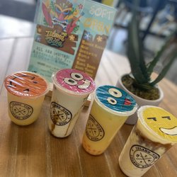 Island Boba - Mango Otai, Turtle Shell, Mango Otai w/popping boba, Carmel Collective