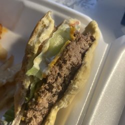 T.K.O. Malley's Sports Cafe - "Medium" burger
