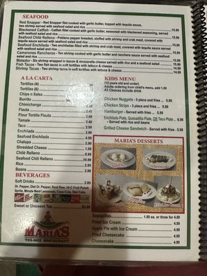 Menu photo 3 Maria's Tex-Mex New Boston, TX Menu photo 3 Maria's Tex-Mex New Boston, TX