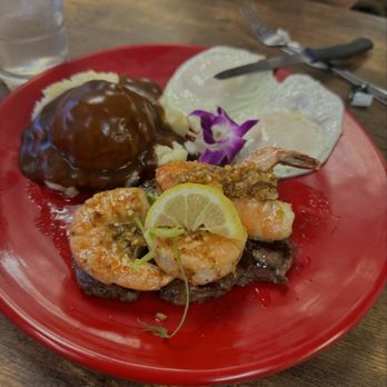 Guieb Cafe - CG Special Sampler w Shrimp. - New American Near Me - Aiea, Hawaii Guieb Cafe - CG Special Sampler w Shrimp. - New American Near Me - Aiea, Hawaii