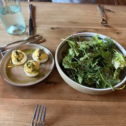 Deviled eggs & mixed greens Deviled eggs & mixed greens
