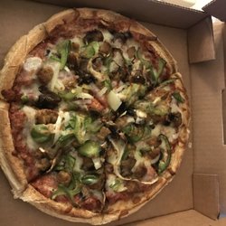 Athens Pizza House - Small pizza with sausage mushrooms peppers onions