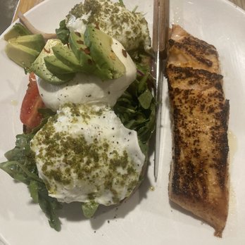 Over Easy Kitchen - Fancy Burrata with Salmon - Salad Near Me - Holmdel, New Jersey