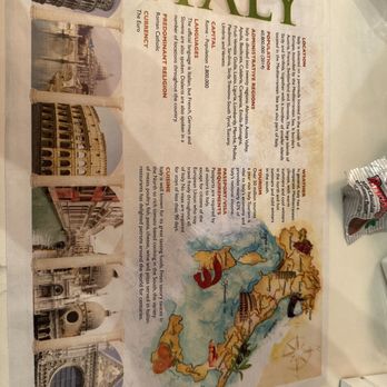 VV The Italian Experience - Place mat - Italian Near Me - Cincinnati, Ohio