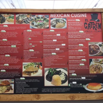 El catrin - Menu. - Mexican Near Me - Portland, Oregon