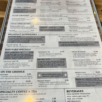 Ellie's Farmhouse - Menu - Breakfast & Brunch Near Me - Southington, Connecticut