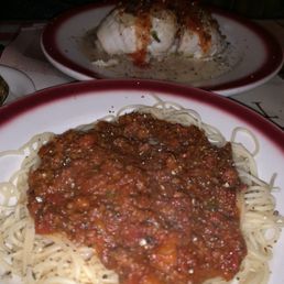 Spaghetti Pasta with Meat Sauce & Fish Spaghetti Pasta with Meat Sauce & Fish