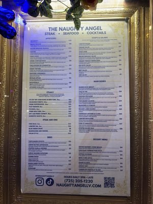 Menu photo 4 The Naughty Angel Las Vegas, NV
