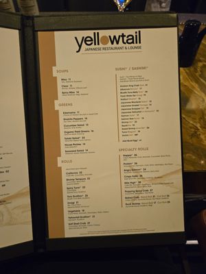 Menu photo 5 Yellowtail Japanese Restaurant & Lounge Las Vegas, NV Menu photo 5 Yellowtail Japanese Restaurant & Lounge Las Vegas, NV