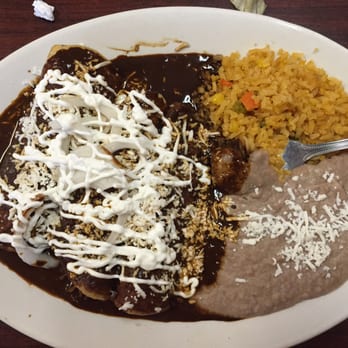 A La Brasa Mexican Grill - Chicken enchiladas with mole sauce - Mexican Near Me - Madison, Wisconsin