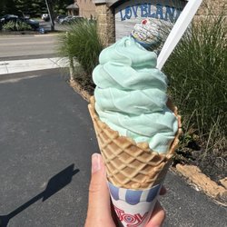 Loveland Dairy Whip - Mint medium waffle cone