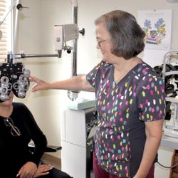 Cranston Eye & Optical - A comprehensive eye exam in progress at Cranston Eye & Optical in Cranston, RI.