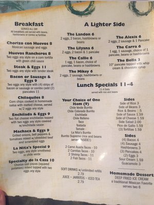 Menu photo 8 Bella Nita's Restaurant Atwater, CA Menu photo 8 Bella Nita's Restaurant Atwater, CA