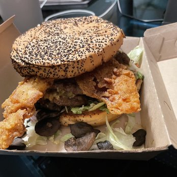 Jakes - Kickin' Chicken Fried Bacon Burger - Bars Near Me - Mansfield, Texas Jakes - Kickin' Chicken Fried Bacon Burger - Bars Near Me - Mansfield, Texas