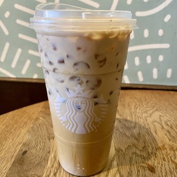 Starbucks - Iced Pistachio Latte (Breve) - Coffee & Tea Near Me - San Diego, California