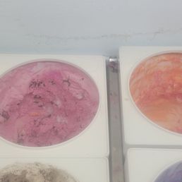 Hair on side of pink ice.... Hair on side of pink ice....