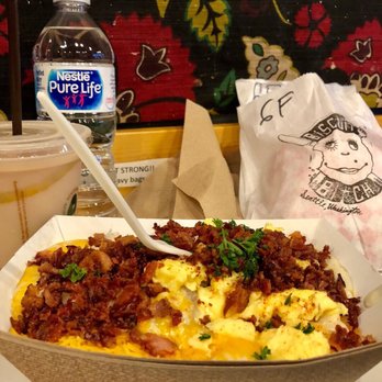 Biscuit Bitch - Gravy, egg, sausage, bacon... oh my! Can easily be shared. - Breakfast & Brunch Near Me - Seattle, Washington Biscuit Bitch - Gravy, egg, sausage, bacon... oh my! Can easily be shared. - Breakfast & Brunch Near Me - Seattle, Washington