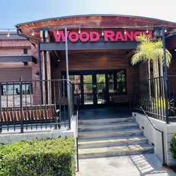 Exterior outside entrance of Wood Ranch Burbank - Entrance to the Wood ranch restaurant - Burbank, California Exterior outside entrance of Wood Ranch Burbank - Entrance to the Wood ranch restaurant - Burbank, California