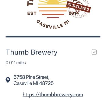 Thumb Brewery - Hop passport - Breweries Near Me - Caseville, Michigan
