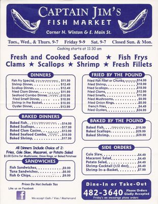 Menu photo 3 Captain Jim's Fish Market Rochester, NY Menu photo 3 Captain Jim's Fish Market Rochester, NY