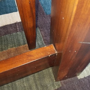 Nick's Furniture - The gap on the support bracket to the legs. - Furniture Stores Near Me - Sugar Grove, Illinois