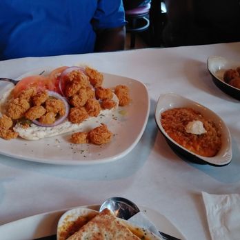 Half Shell Oyster House - Shrimp poboy and sweet potato creme boule - Seafood Near Me - Biloxi, Mississippi Half Shell Oyster House - Shrimp poboy and sweet potato creme boule - Seafood Near Me - Biloxi, Mississippi