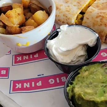 Big Pink - Breakfast quesadilla and mi drink is the big pink cosmo. Highly recommend - Pizza Near Me - Miami Beach, Florida