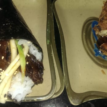 Kobe Sushi Buffet - Salmon skin roll and soft shell crab - Sushi Bars Near Me - Modesto, California Kobe Sushi Buffet - Salmon skin roll and soft shell crab - Sushi Bars Near Me - Modesto, California