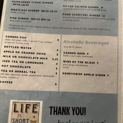 Lisa's Cafe - Aug 2023 menu