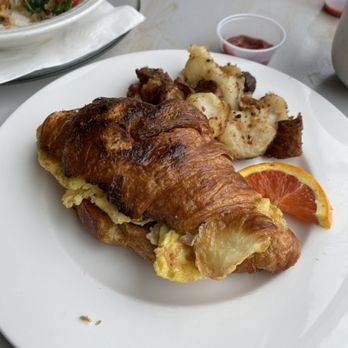 Café Soleil - Garlic croissant with egg - Ethiopian Near Me - Seattle, Washington Café Soleil - Garlic croissant with egg - Ethiopian Near Me - Seattle, Washington