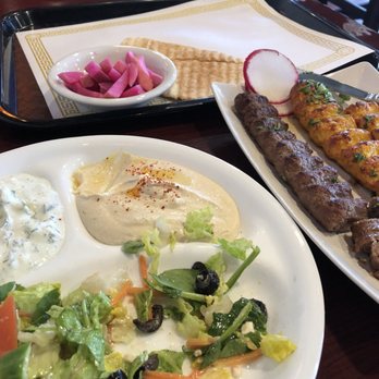 Corner Kebab - Lule kabab hummus, cucumber Greek salad and pickles! - Mediterranean Near Me - San Fernando, California Corner Kebab - Lule kabab hummus, cucumber Greek salad and pickles! - Mediterranean Near Me - San Fernando, California