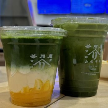 Yamari - Mango Matcha Latte (Iced) and Matcha Latte (Iced) - Desserts Near Me - Torrance, California Yamari - Mango Matcha Latte (Iced) and Matcha Latte (Iced) - Desserts Near Me - Torrance, California