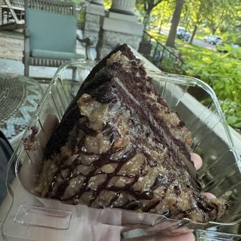 Cafe Latte - German Chocolate Cake - Slice - Comfort Food Near Me - Saint Paul, Minnesota