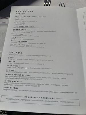 Menu photo 7 Char Restaurant Nashville, TN