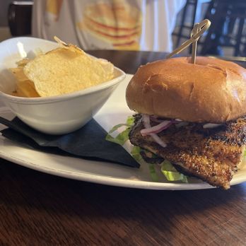 The Dog And Pony - The Dog & Pony Pub - Spicy Grouper Sandwich & Potato Chips - Cocktail Bars Near Me - Thomasville, Georgia The Dog And Pony - The Dog & Pony Pub - Spicy Grouper Sandwich & Potato Chips - Cocktail Bars Near Me - Thomasville, Georgia