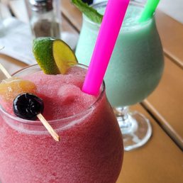 Frozen cherry mule and frozen grasshopper- yum!