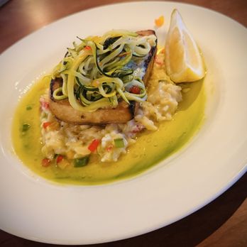 Sparks Water Bar - Pacific Swordfish: ROASTED CORN & ARTICHOKE ORZO, SWEET CHILI LIME BUTTER, HERBED ZUCCHINI NOODLES. Definitely recommended. - Bars Near Me - Sparks, Nevada Sparks Water Bar - Pacific Swordfish: ROASTED CORN & ARTICHOKE ORZO, SWEET CHILI LIME BUTTER, HERBED ZUCCHINI NOODLES. Definitely recommended. - Bars Near Me - Sparks, Nevada