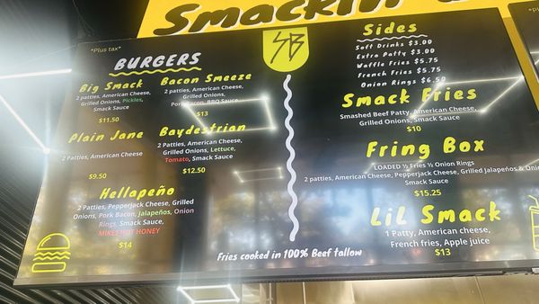 Menu photo 2 Smack Burgers San Leandro, CA Menu photo 2 Smack Burgers San Leandro, CA