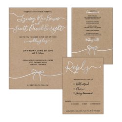 Uniful Design - Rustic Wedding Invitation and Reply Card design