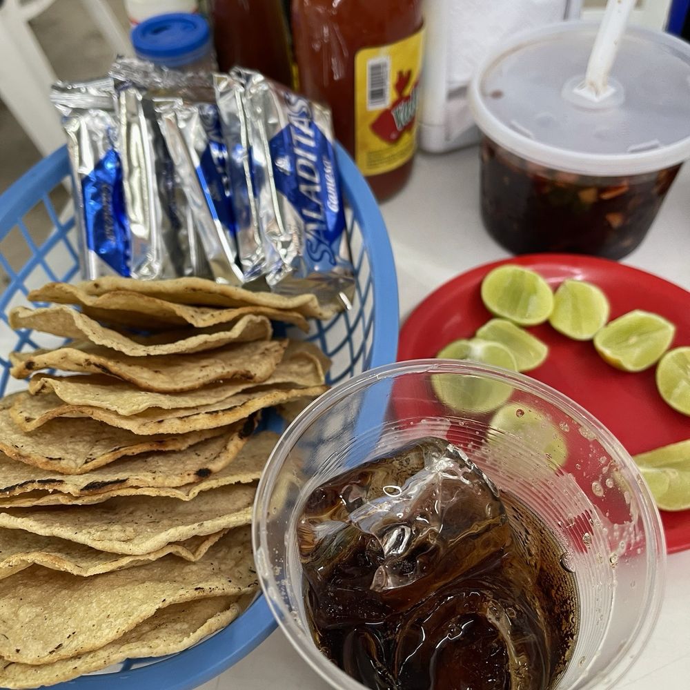 Mariscos El Toto - Fresh Tostadas & plenty of hot sauce - Seafood Near Me - Bucerías, NAY