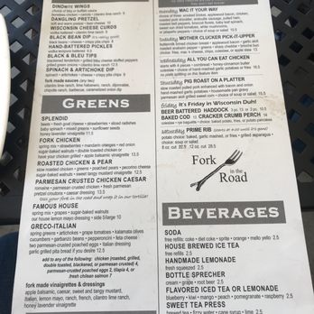 Fork in The Road - Menu features daily specials - American Near Me - Mukwonago, Wisconsin Fork in The Road - Menu features daily specials - American Near Me - Mukwonago, Wisconsin