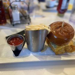 Easy Like Sunday - Fish sandwich and fries