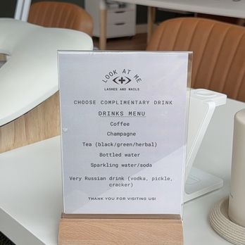 Look At Me - Drink menu - Nail Salons Near Me - San Francisco, California